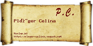 Pláger Celina névjegykártya